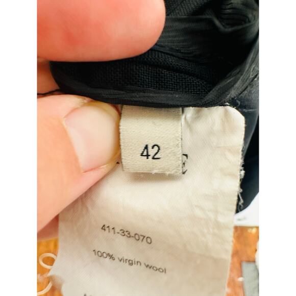 ROHE Black Open Back High Neckline Tie Strap Detail Floor Length Back Slit Dress - Picture 10 of 16